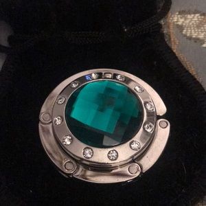 Green Jewel Purse Hanger
